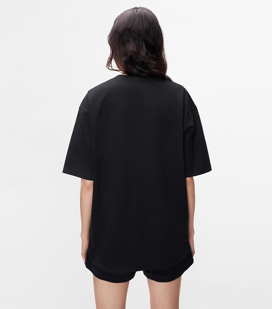 Women Short Sleeve T-Shirt Casual Blouse Cool Trendy Cotton Sorona Basic Top Summer Solid Color Outfits Clothes